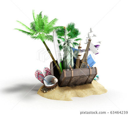 Concept of travel and tourism attractions and 63464239