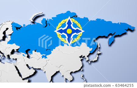 Collective Security Treaty Organization on map 3D Collective Security Treaty Organization on map 3D 63464255