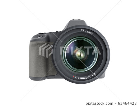 photo camera 3d render on white background 63464428