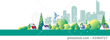 Fresh fresh green city scenery Fresh fresh green city scenery 63464727