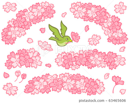 Illustration set of Sakura and Nigi 63465606