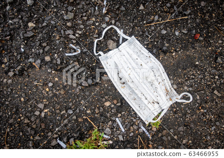 Photo of a mask abandoned outdoors Photo of a mask abandoned outdoors 63466955