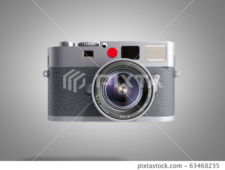 old photo camera 3d render on grey background old photo camera 3d render on grey background 63468235