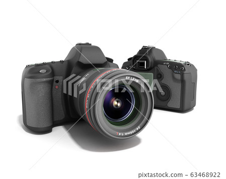 photo cameras 3d render on white photo cameras 3d render on white 63468922