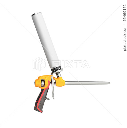 Foam gun on white background no shadow 3d render Foam gun on white background no shadow 3d render 63469151