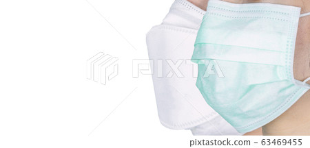 Mask for prevent disease and viruses white background Mask for prevent disease and viruses white background 63469455