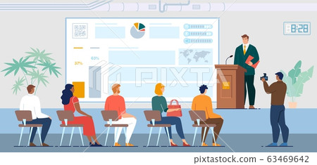 Company Shareholders Report Flat Vector Concept Company Shareholders Report Flat Vector Concept 63469642