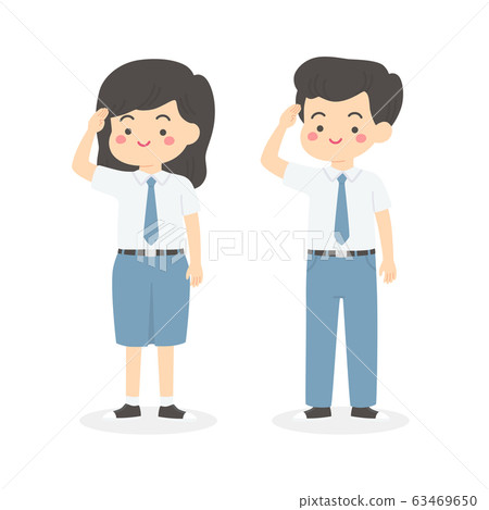 Indonesian Senior High School Uniform Kids... - Stock Illustration  [63469650] - PIXTA