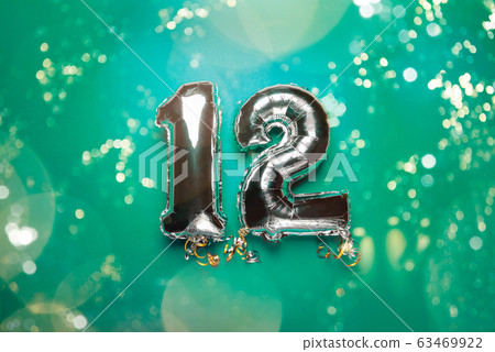Silver Number Balloons 12 63469922