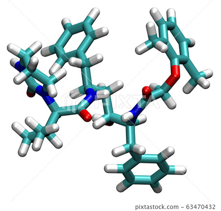 3D structure of antiviral Lopinavir, active 3D structure of antiviral Lopinavir, active 63470432