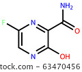 Structural formula of antiviral Favipiravir, 63470456