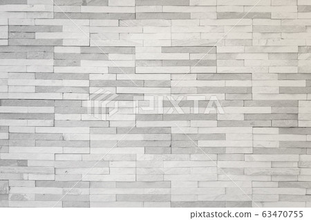 Brick tile wall pattern texture background in white grey 63470755