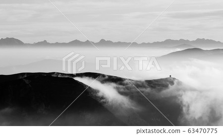 Mountain landscape. Mount Grappa panorama, Italian 63470775