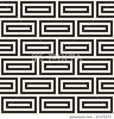 Vector seamless pattern. Repeating geometric shapes. Simple lattice lines background design. 63470878