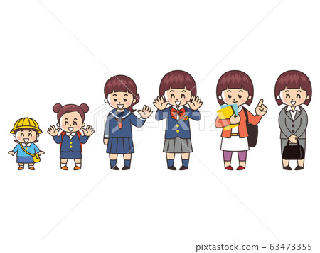 兒童成長女孩嬰兒成人 63473355