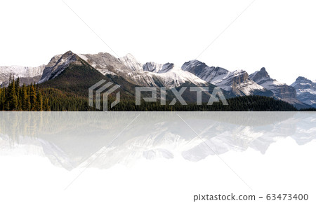 Canadian Rockies with mountain range and snow 63473400