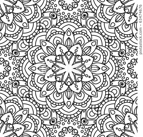 Mandala seamless pattern Mandala seamless pattern 63474676