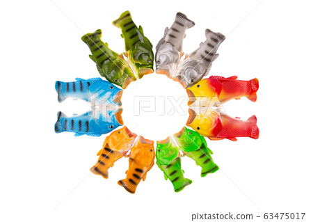 Multicolored fishermen of different sizes and colors for the pool Multicolored fishermen of different sizes and colors for the pool 63475017