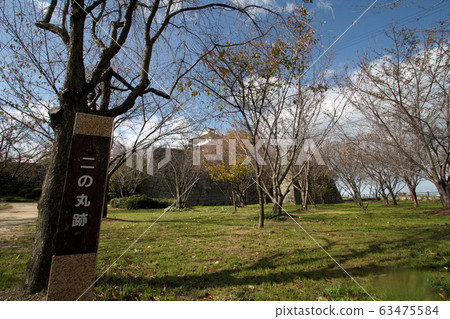 Ninomaru landscape at Marugame Castle in autumn 63475584