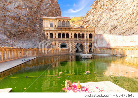 Beautiful Monkey Temple in India, Rajasthan, Beautiful Monkey Temple in India, Rajasthan, 63475645