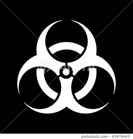 Biohazard Sign (danger caution sign), Pandemic Expansion Symbol. The emblem of pathogen infection and the spread of the diseases. 63476443