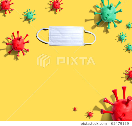 Viral epidemic influenza and Coronavirus concept 63479129