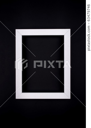 White text frame on a black background. 63479746