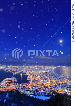 Hokkaido _ superb view of Hakodate winter night view 63481297