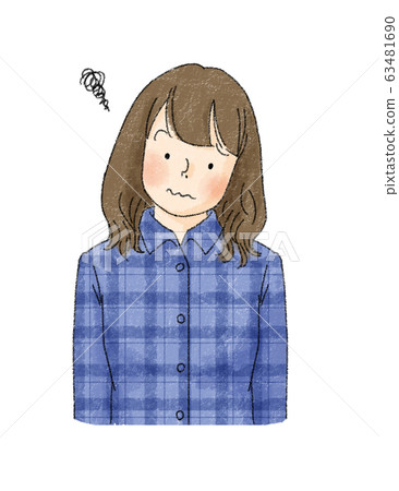 Woman's facial expression (stunned face) 63481690