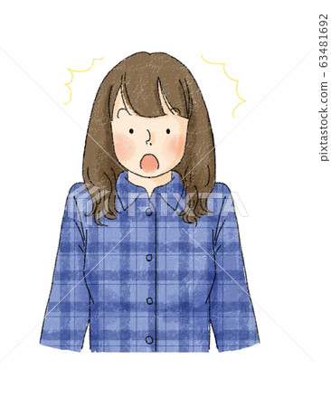 Woman expression (surprise) 63481692