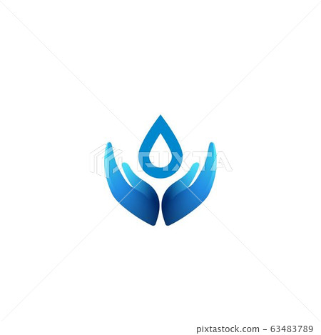 water drop, love, hand care logo Ideas. 63483789