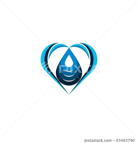 water drop, love, hand care logo Ideas. 63483790