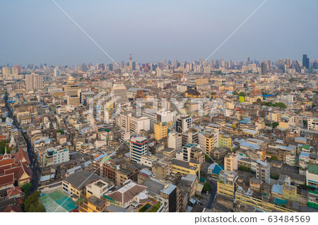 Aerial view of Bangkok Downtown skyline, Thailand. Aerial view of Bangkok Downtown skyline, Thailand. 63484569