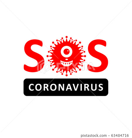 Coronavirus virus Covid-19 Cell Icon 2019-nCoV Novel China Coronavirus Virus. Quarantine No Infection and Stop Coronavirus Concepts. Dangerous Coronovirus Cell SARS for volunteers Quarantine No Panic 63484716