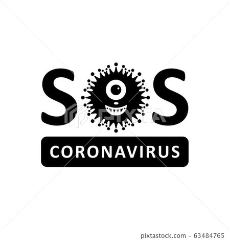 Coronavirus virus Covid-19 Cell Icon 2019-nCoV Novel China Coronavirus Virus. Quarantine No Infection and Stop Coronavirus Concepts. Dangerous Coronovirus Cell SARS for volunteers Quarantine No Panic 63484765