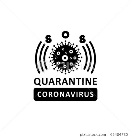Coronavirus virus Covid-19 Cell Icon 2019-nCoV Novel China Coronavirus Virus. Quarantine No Infection and Stop Coronavirus Concepts. Dangerous Coronovirus Cell SARS for volunteers Quarantine No Panic 63484780