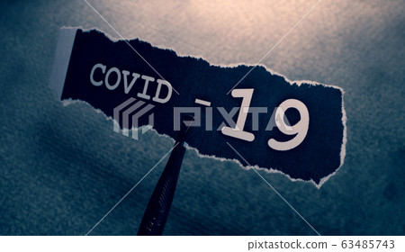 COVID-19 text tag COVID-19 text tag 63485743