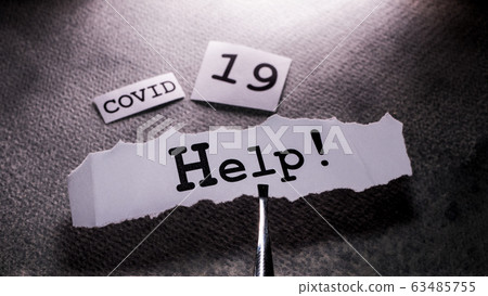 COVID-19 text tag COVID-19 text tag 63485755