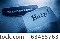 COVID-19 text tag 63485763