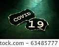 COVID-19 text tag 63485777