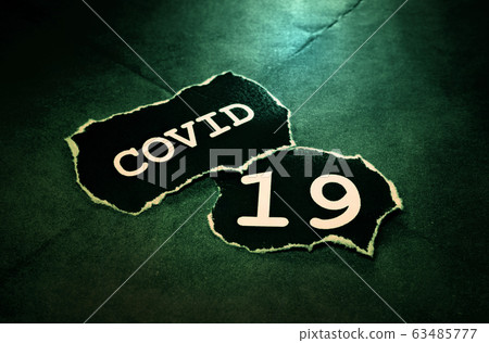 COVID-19 text tag COVID-19 text tag 63485777