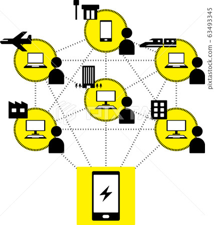 Teleworking Working from home Image diagram Vector illustration Teleworking Working from home Image diagram Vector illustration 63493345
