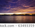 Beautiful sunset on twillight over moutain background 63493359