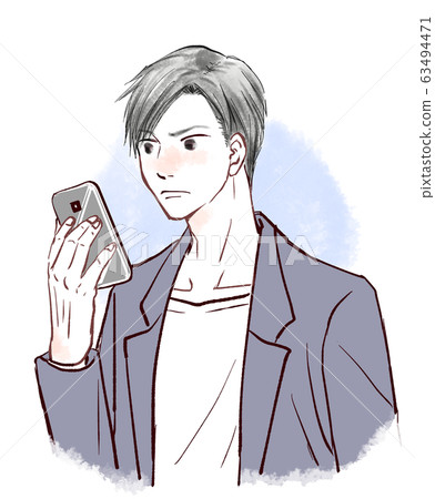 Smartphone male anger Smartphone male anger 63494471