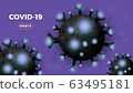 Coronavirus or Covid-19 vector illustration. Virus 63495181