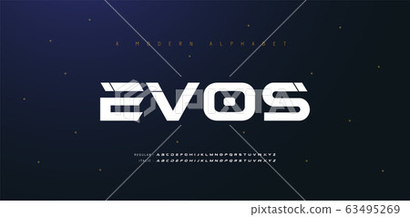 Sport Modern Future Italic Alphabet Font. 63495269