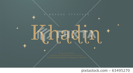 Elegant alphabet letters font and number. Classic Elegant alphabet letters font and number. Classic 63495270