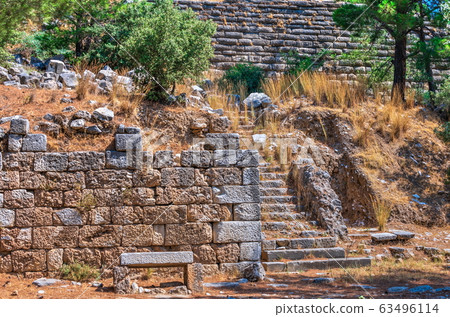 Ancient Greek city Priene on the western coast of 63496114