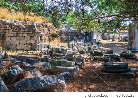Ancient Greek city Priene on the western coast of 63496123