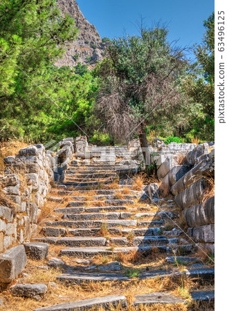 Ancient Greek city Priene on the western coast of Ancient Greek city Priene on the western coast of 63496125